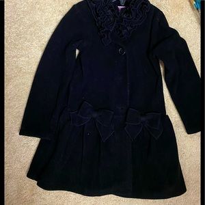 Girls long black coat